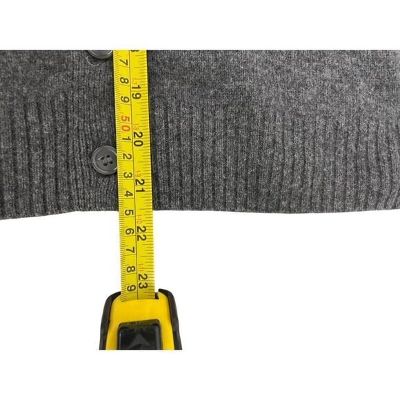 Zara Womens Sweater Size M Gray Cardigan Knit 100 Wool Long Sleeve 2893/102 NWOT - Picture 12 of 12